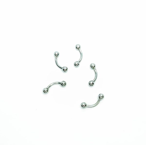 Pack x 10 Barbell curvo acero 16G