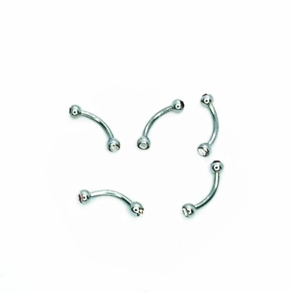 Barbell curvo acero piedra 16G