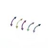 Pack x 10 Barbell curvo acero tornasol 16G