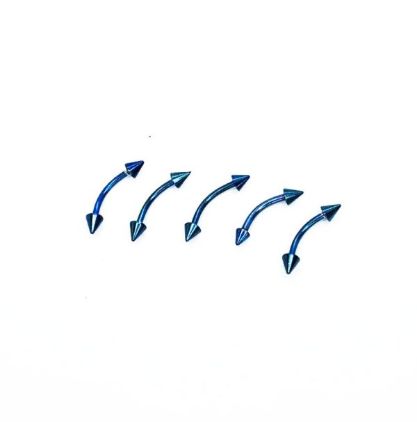 Pack x 10 Barbell curvo acero An. azul 16G