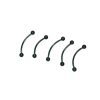 Barbell curvo acero An. negro 16G