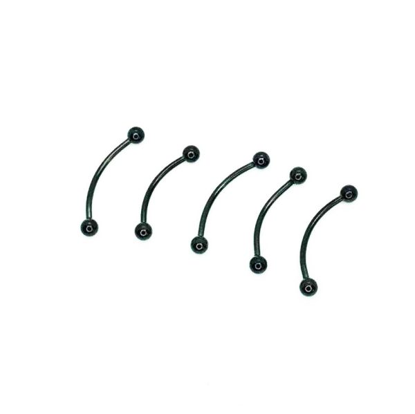 Barbell curvo acero An. negro 16G