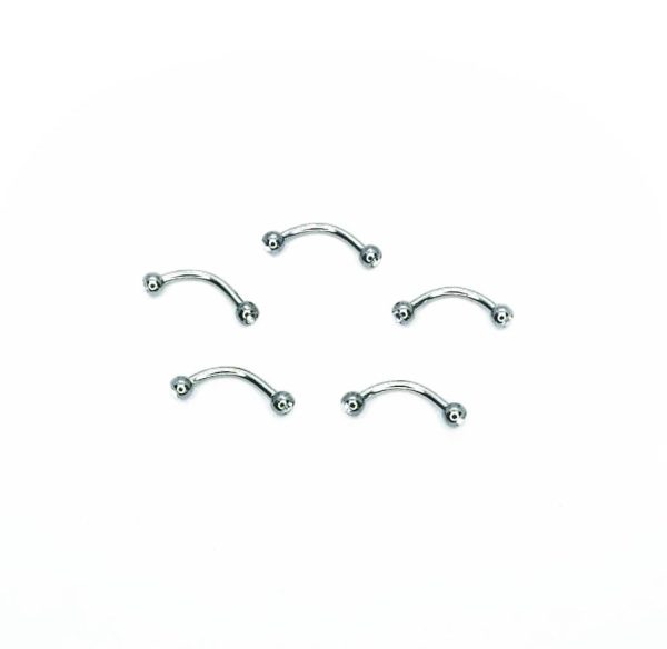 Barbell curvo acero piedras 16G