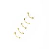 Pack x 10 Barbell curvo acero An. dorado 16G