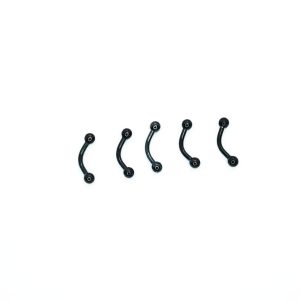 Pack x 10 Barbell curvo acero An. negro 16G