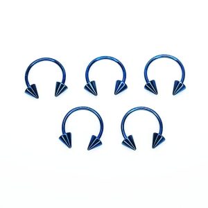 Pack x 10 Circular acero An. azul 16G