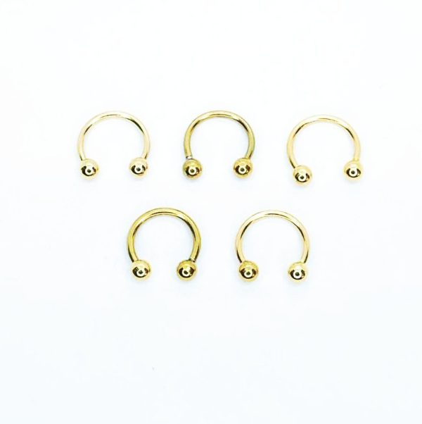Pack x 10 Circular acero An. dorado 16G