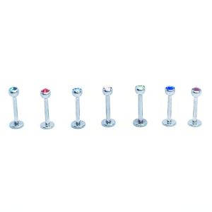 Pack x 10 Labret acero 12mm 16G