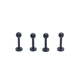 Labret acrílico negro 14mm 16G