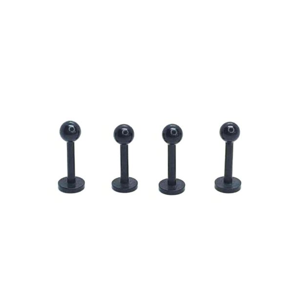 Pack x 10 Labret acrílico negro 13mm 14G