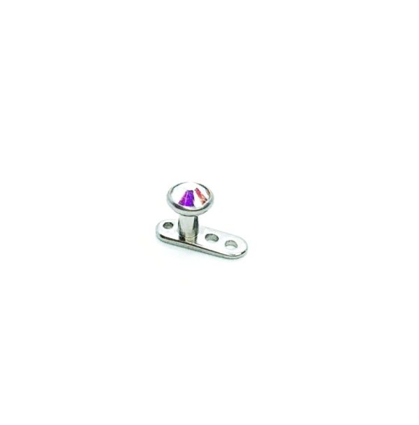 Pack x 5 Dermal Anchor titanio piedras 1.5mm