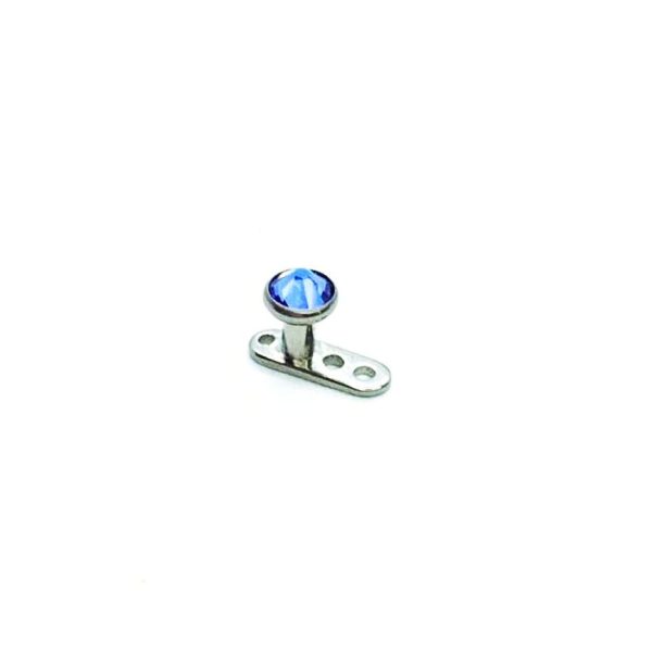 Pack x 5 Dermal Anchor titanio piedras 1.5mm