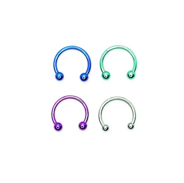 Pack x 5 Barbell circular titanio 16G