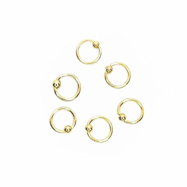 Bar Closure Ring Acero Quirúrgico An. Dorado 16G