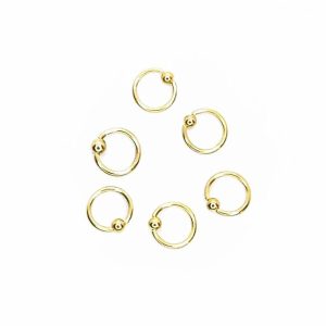 Pack X 10 Bar Closure Ring Acero Quirúrgico An. Dorado 16G