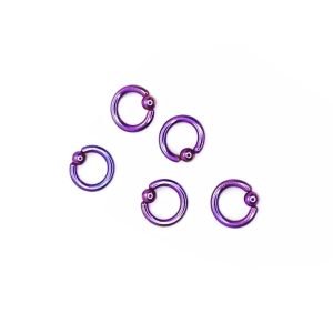 Bar Closure Ring Acero Quirúrgico An. Purple 14G