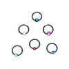 Bar Closure Ring Acero Quirúrgico An. Negro 16G