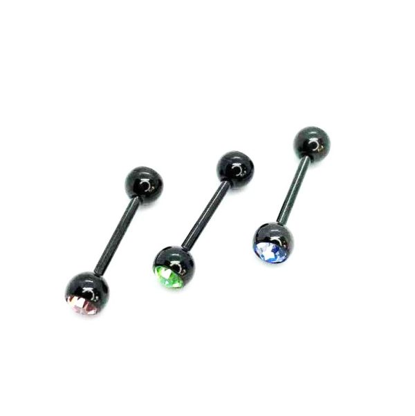 Pack X 10 Barbell Acero Anodizado Negro 14G