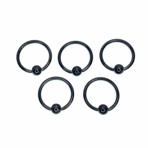 Bar Closure Ring Acero Quirúrgico An. Negro 14G