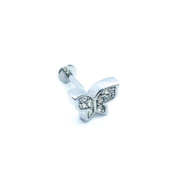 Labret acero mariposa 12mm 16G