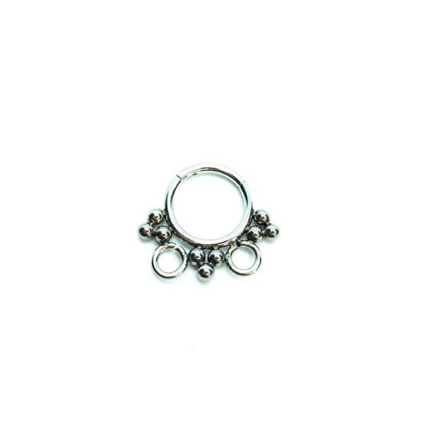 Clicker daith piercing ring acero 16mm 16G