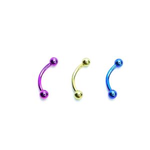 Barbell curvo titanio titanio 15mm 16G