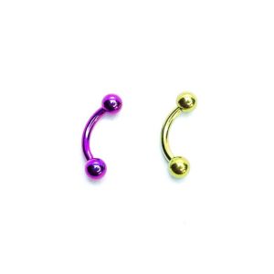 Barbell curvo titanio titanio 12mm 16G