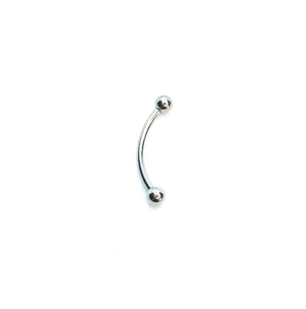 Barbell curvo titanio titanio 18mm 16G