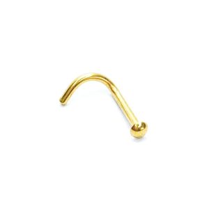 Nostril curvo titanio dorado 10mm 18G