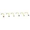 Nostril curvo titanio dorado piedra 10mm 18G