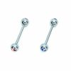 Pack X 10 Barbell Acero Piedras 14G