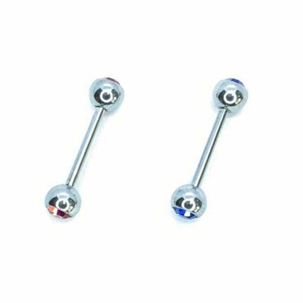 Pack X 10 Barbell Acero Piedras 14G